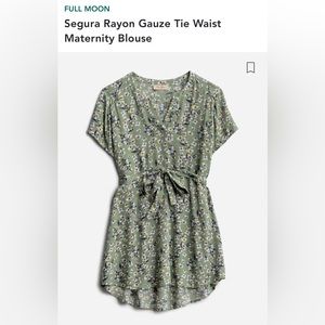 Maternity Blouse - longer in back and tie in front